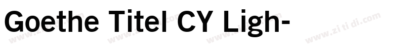 Goethe Titel CY Ligh字体转换